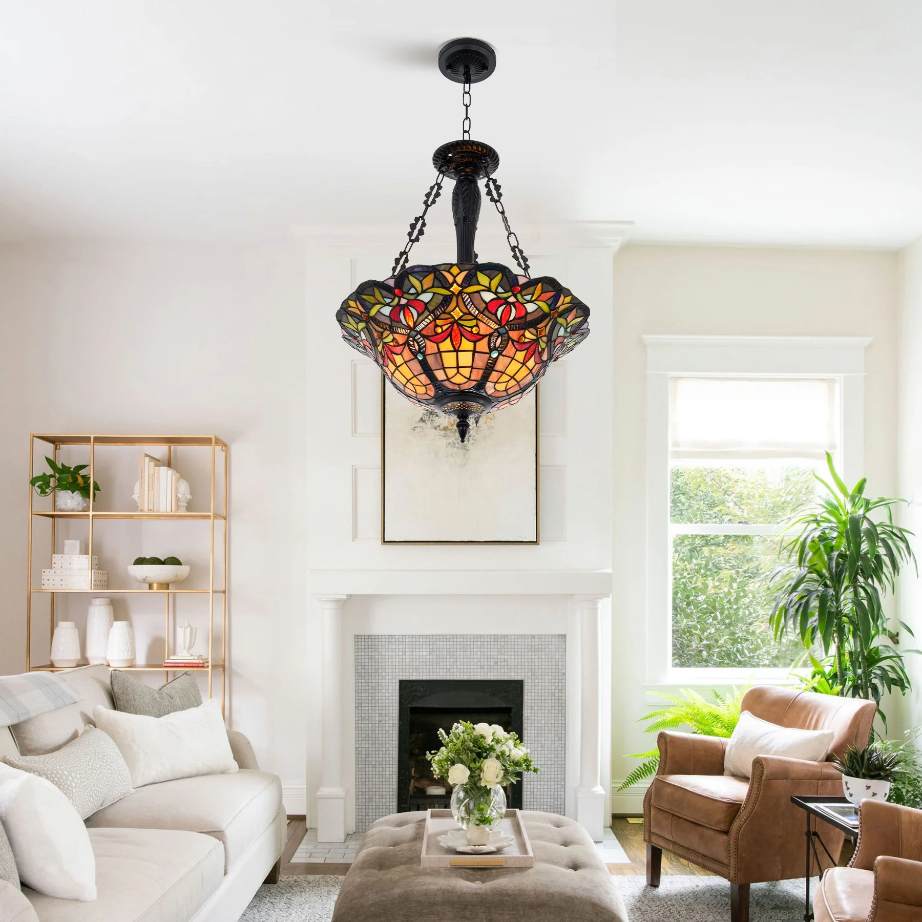Tiffany Victorian Glass Chandelier DS-DR32 — EFperfect